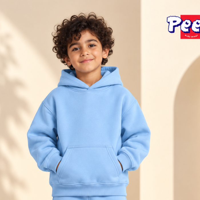 Hoodie light blue Basic
