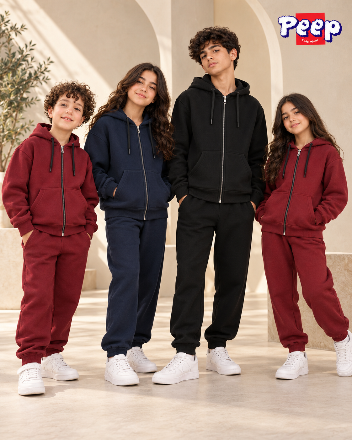 Kids’ Cozy Tracksuit Editorial Portrait-7